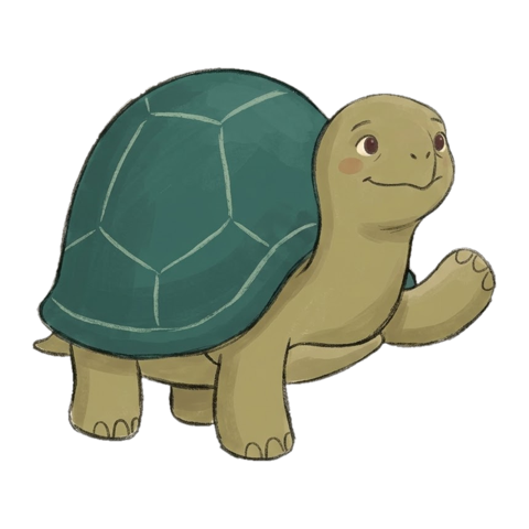 Shellby the tortoise waving